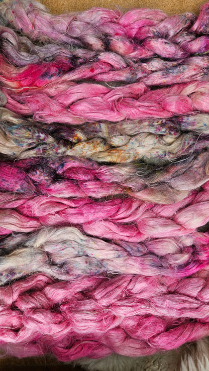 ISOLDE - rare hand-dyed hemp top for carding into art batts - 2 ounces | 57 grams
