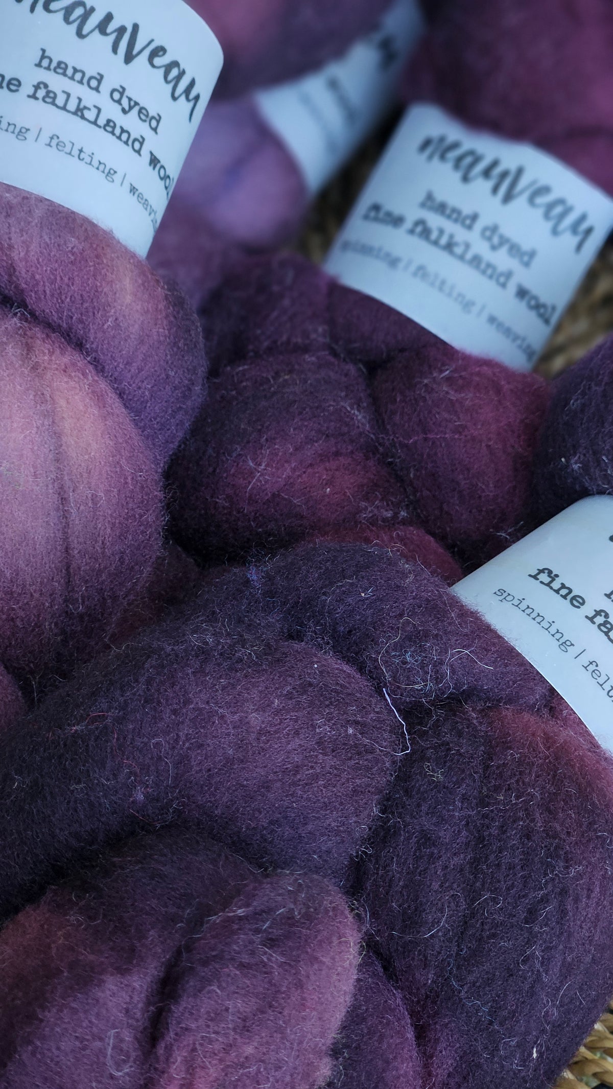 Mammoth - hand dyed fine wool roving for felting and blending - 2 ounces | 57 grams