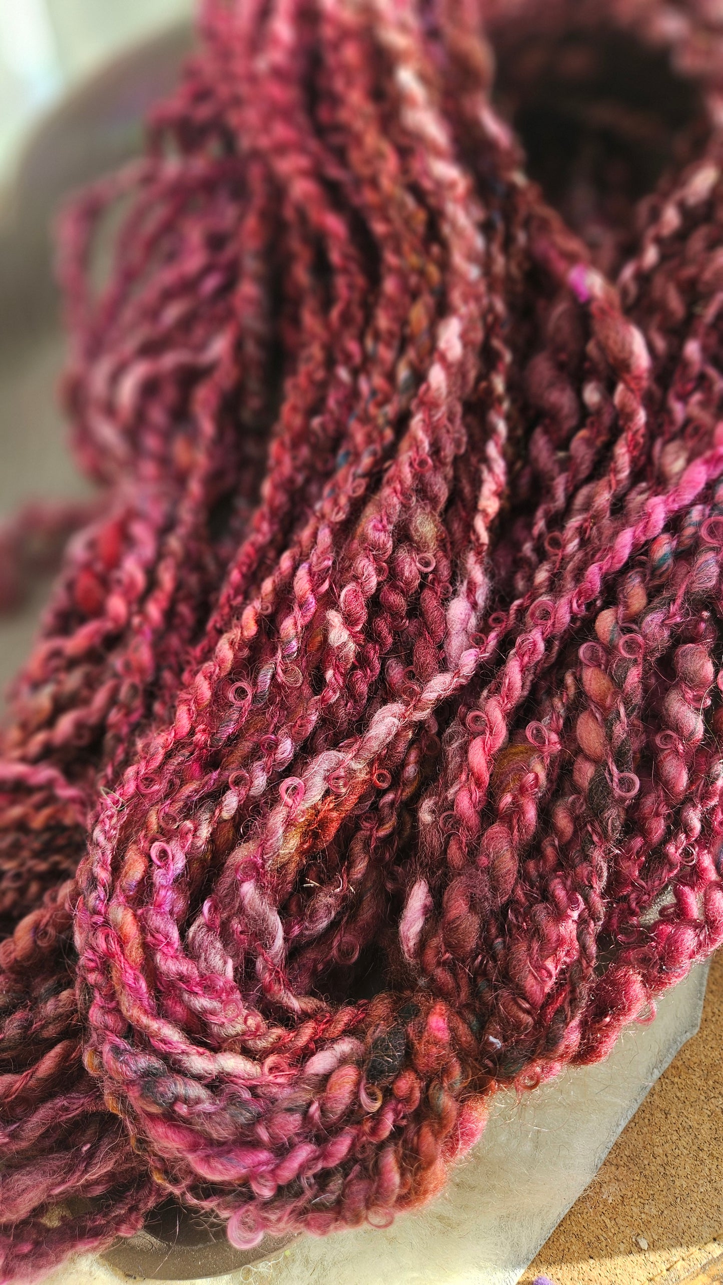 GARDEN THICKET - Bulky Handspun Art Yarn XL Skein - 44 yards | 3.4 ounces | 96 grams