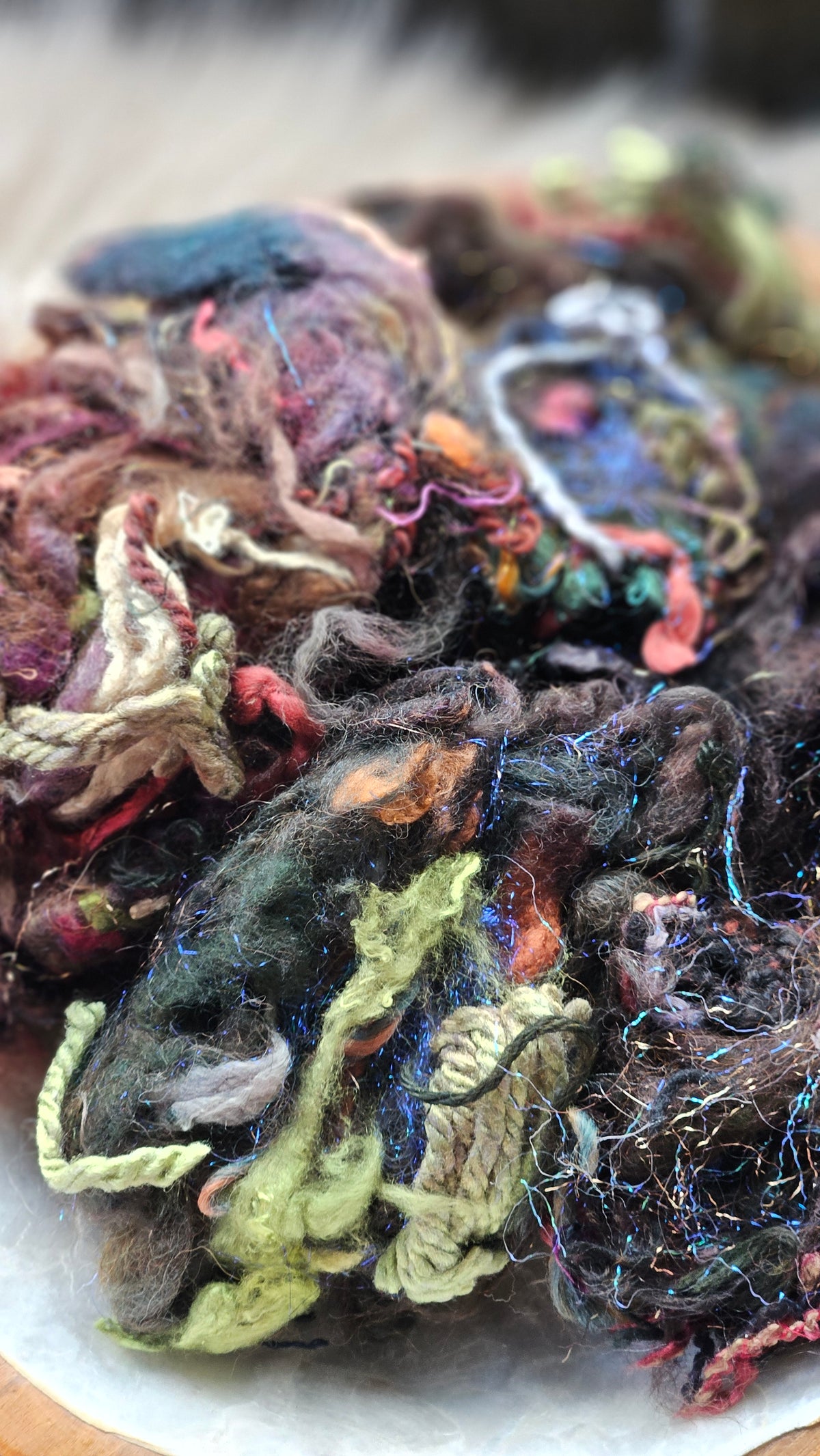 Forgotten Grace - hand-dyed wool alpaca bamboo texture blend - 4 ounces | 114 grams