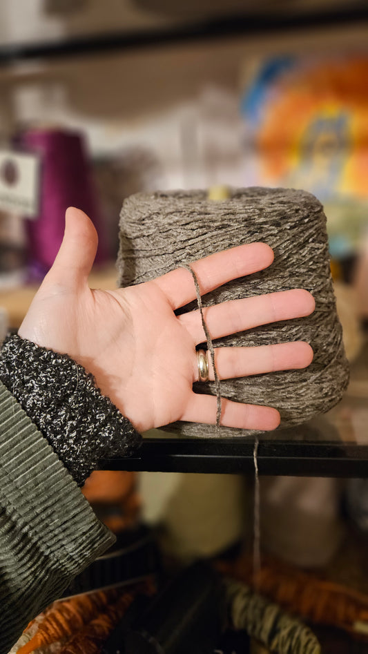 TITANIUM SAGE Chenille - 1 Kilo thread cone 3000+ yard