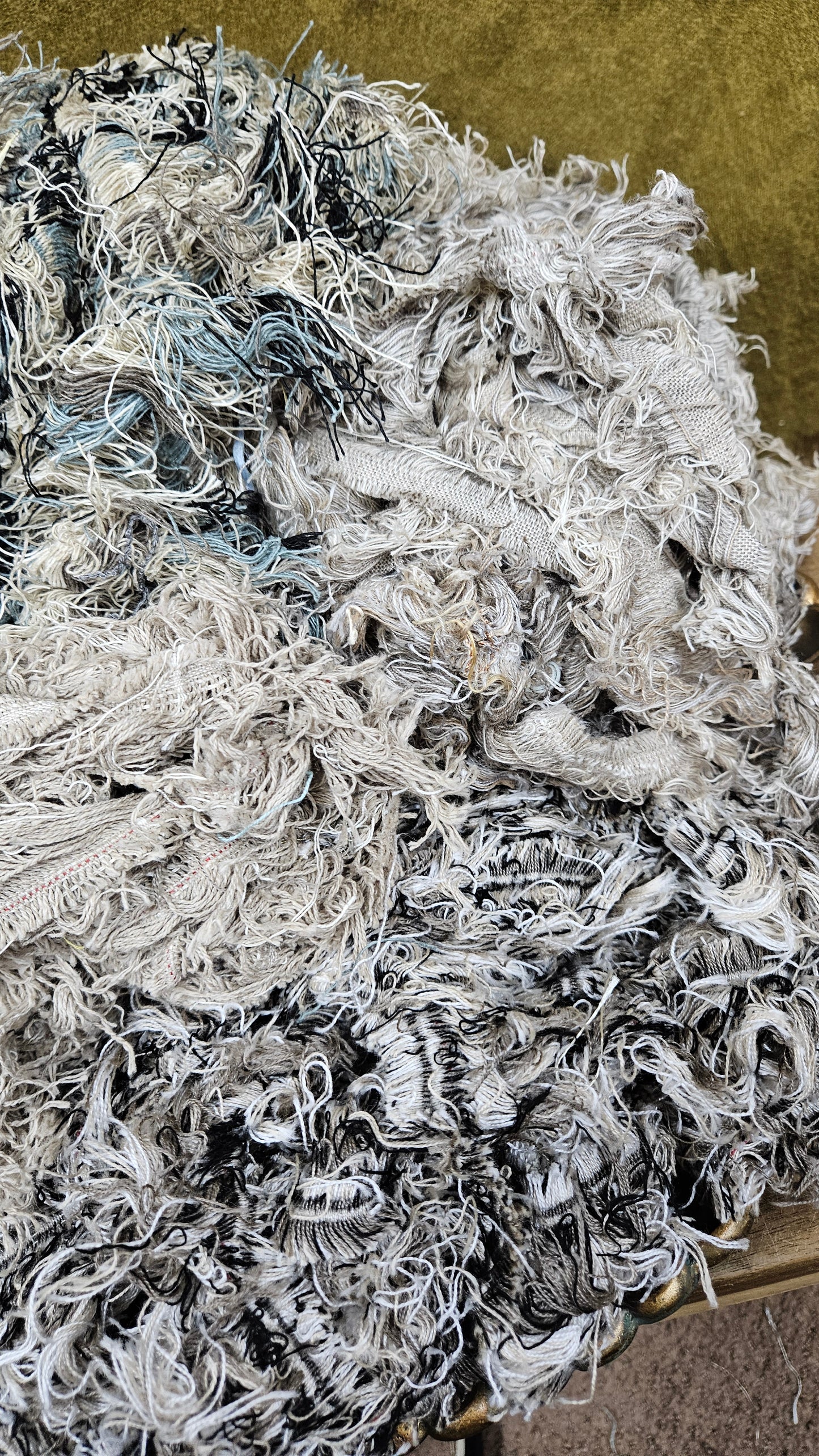 LANDSCAPE - shaggy fringe ribbon for tapestry weaving and fiber art - 4.7 POUNDS