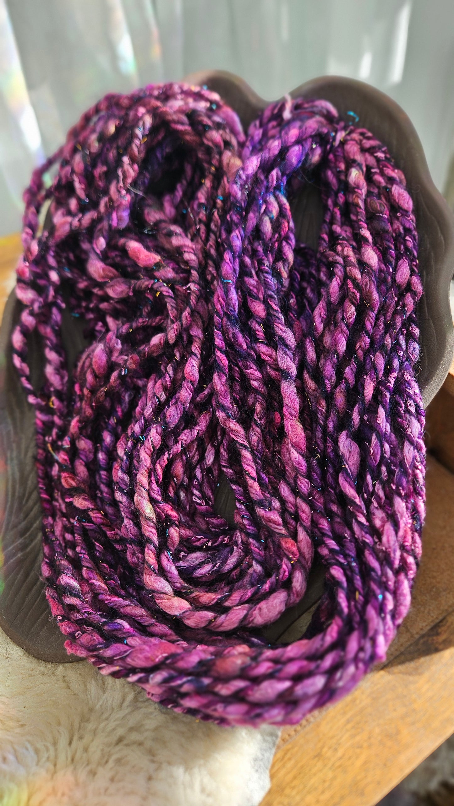 MARSH LANTERN - Bulky Handspun Art Yarn XL Skein - 40 yards | 5 ounces | 142 grams