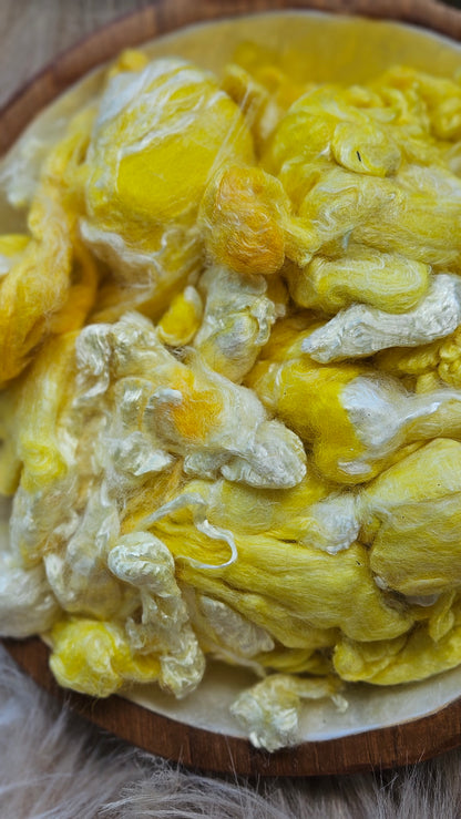Banana Split - wool & bamboo blend for spinning & felting - 5 oz |  142 g