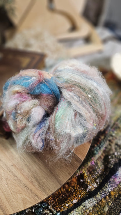Shaniko Wool Silk Flax Neauveau Art Batt 904 - 3.6 oz