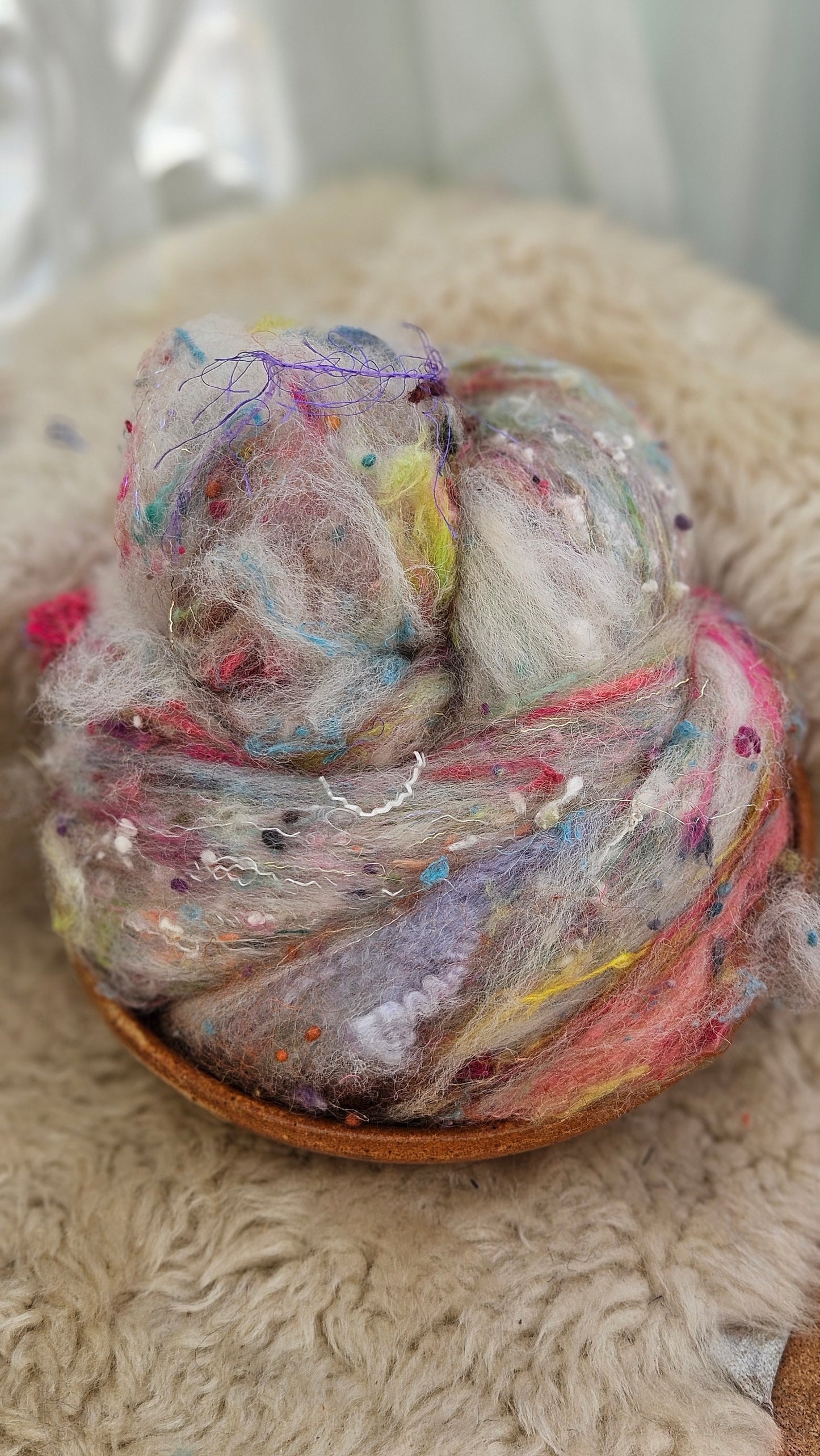 Luxe Layered Textured XL Art Batt - 262 - 3.6 ounces | 102 grams