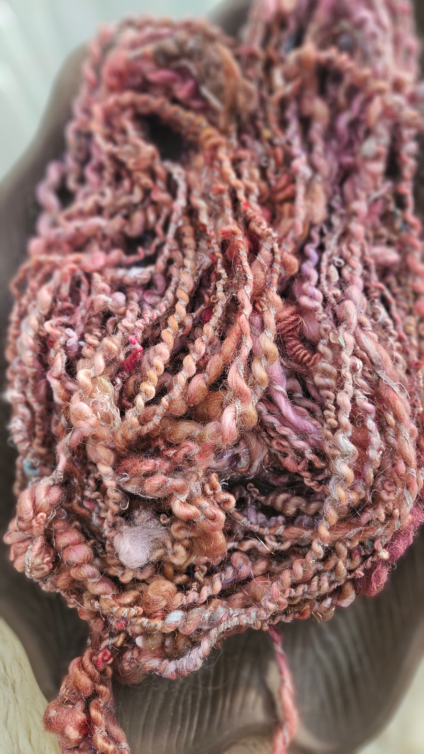 MEADOW SUNRISE - Bulky Handspun Art Yarn XL Skein - 40 yards | 4.3 ounces | 122 grams