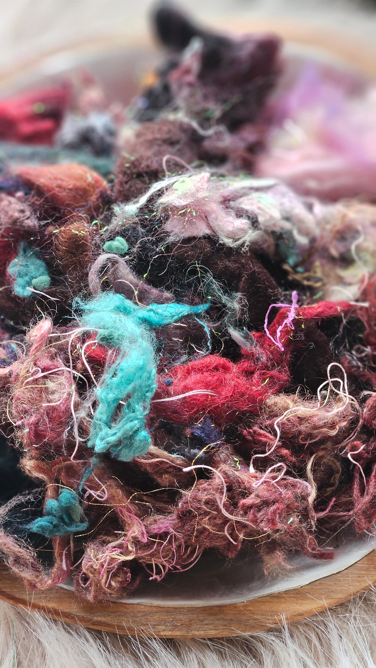 Static Gravity - hand-dyed wool alpaca bamboo texture blend - 4 ounces | 114 grams