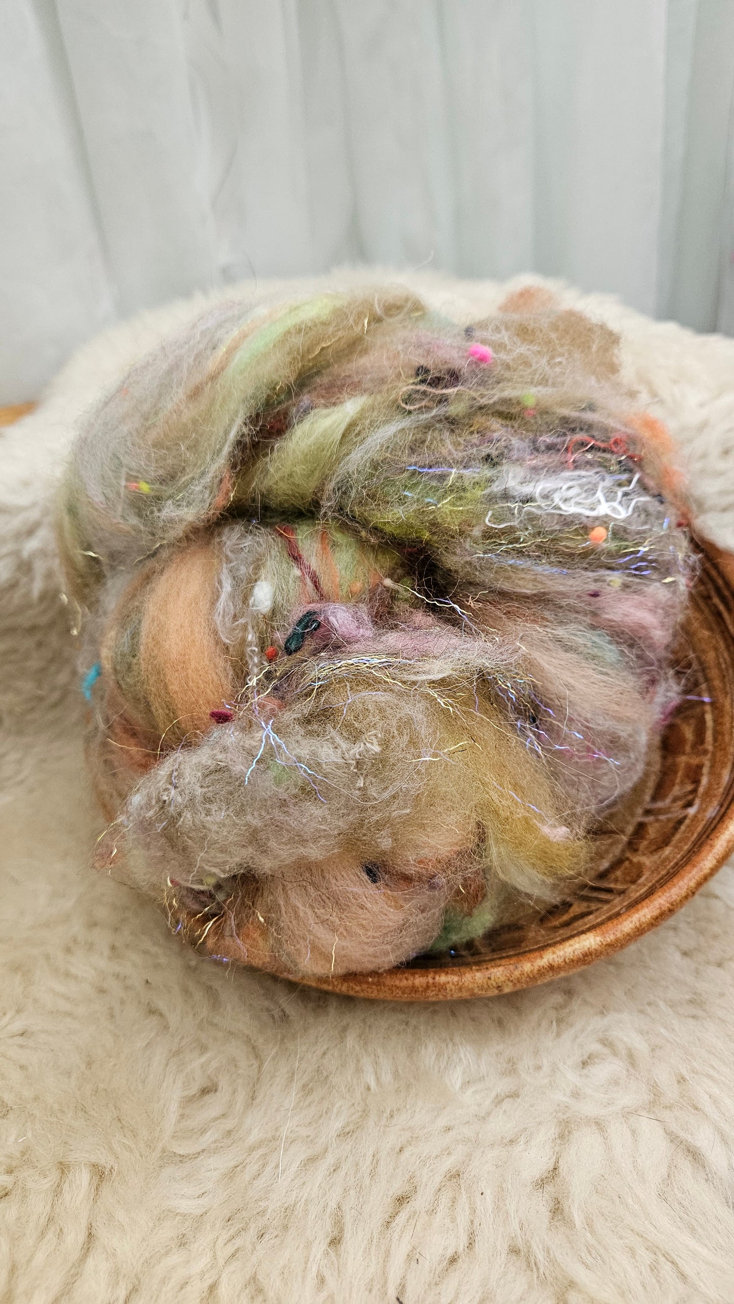 Luxe Layered Textured Art Batt - 001 - 2 ounces | 57 grams