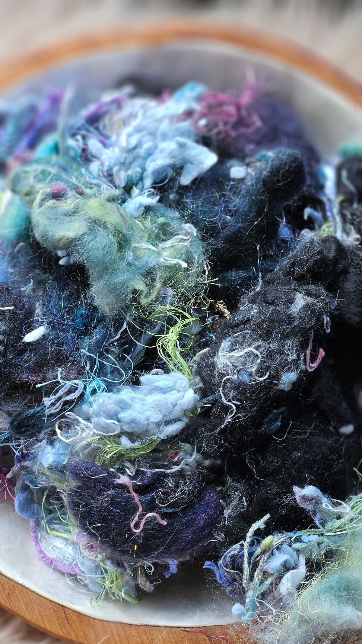 Ashen Veins - hand-dyed wool alpaca bamboo texture blend - 4 ounces | 114 grams