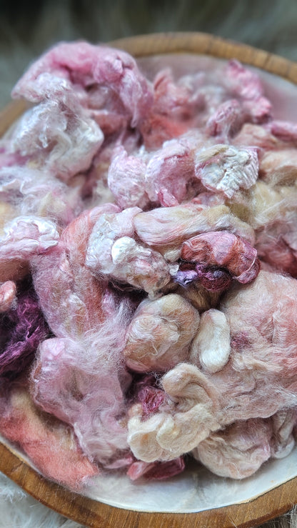 Goji Berry - wool & bamboo blend for spinning & felting - 5 oz |  142 g