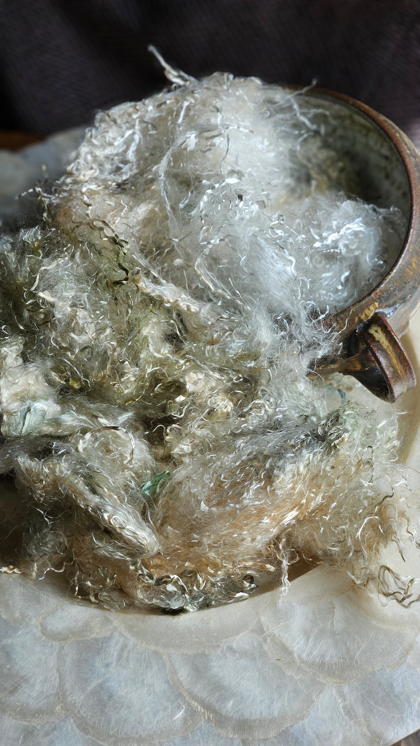 THULITE - hand-dyed eucalyptus crimp faux-silk for art yarn embellishing, fiber blending, felting, and papermaking - 2 oz | 57 g