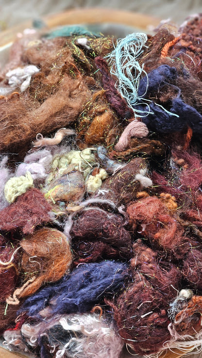Bloom Lullaby - fiber texture blend for art yarn spinning & felting - 4 ounces | 114 grams