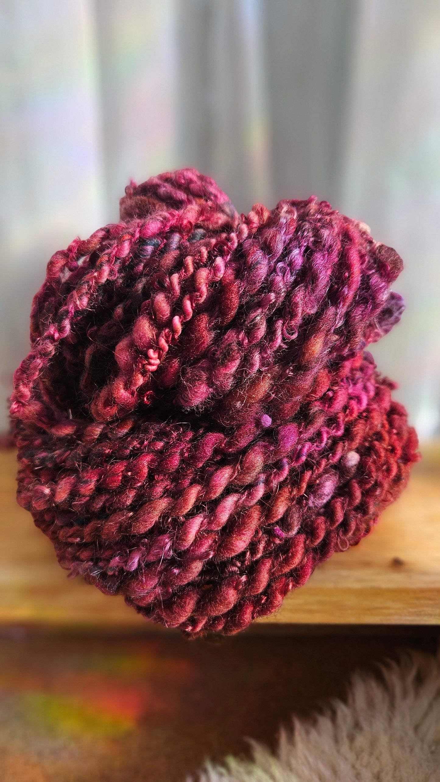 GARDEN THICKET - Bulky Handspun Art Yarn XL Skein - 44 yards | 3.4 ounces | 96 grams