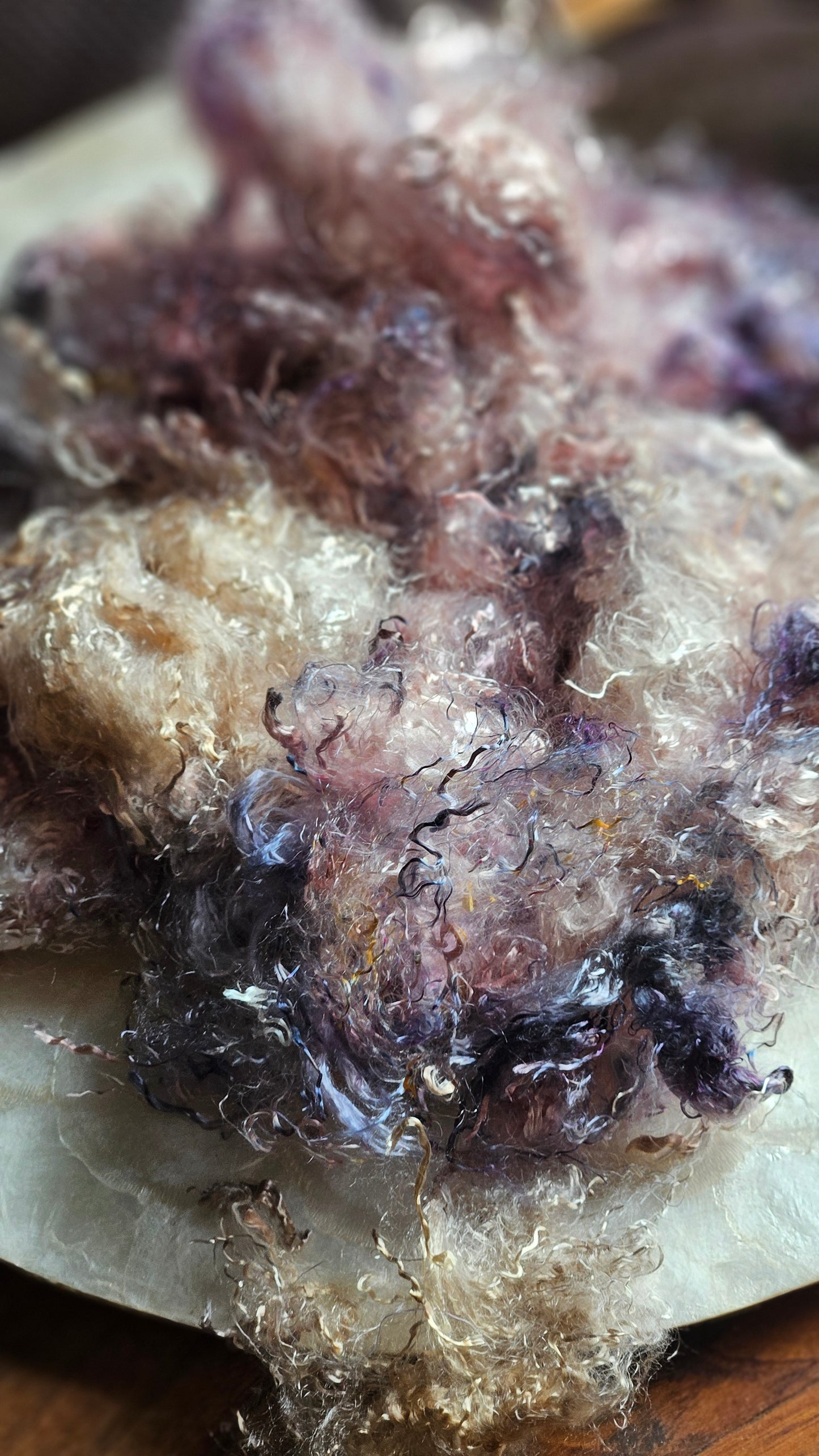 MORGANITE - hand-dyed eucalyptus crimp faux-silk for art yarn embellishing, fiber blending, felting, and papermaking - 2 oz | 57 g