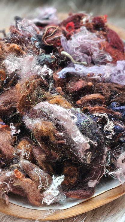 Bloom Lullaby - fiber texture blend for art yarn spinning & felting - 4 ounces | 114 grams