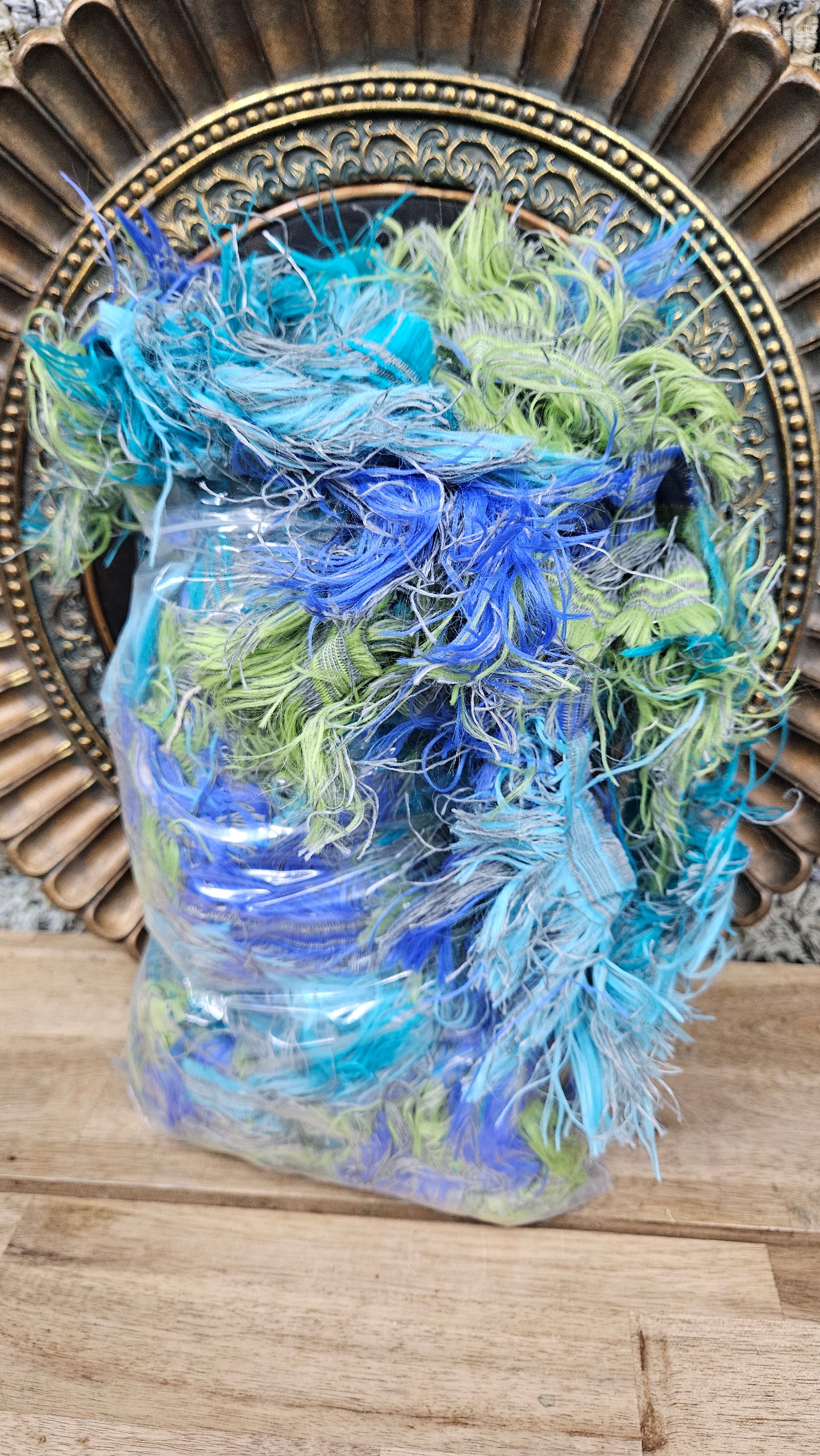 KOI POND - shaggy fringe ribbon for tapestry weaving and fiber art - SAPH0203 (.95 lb)