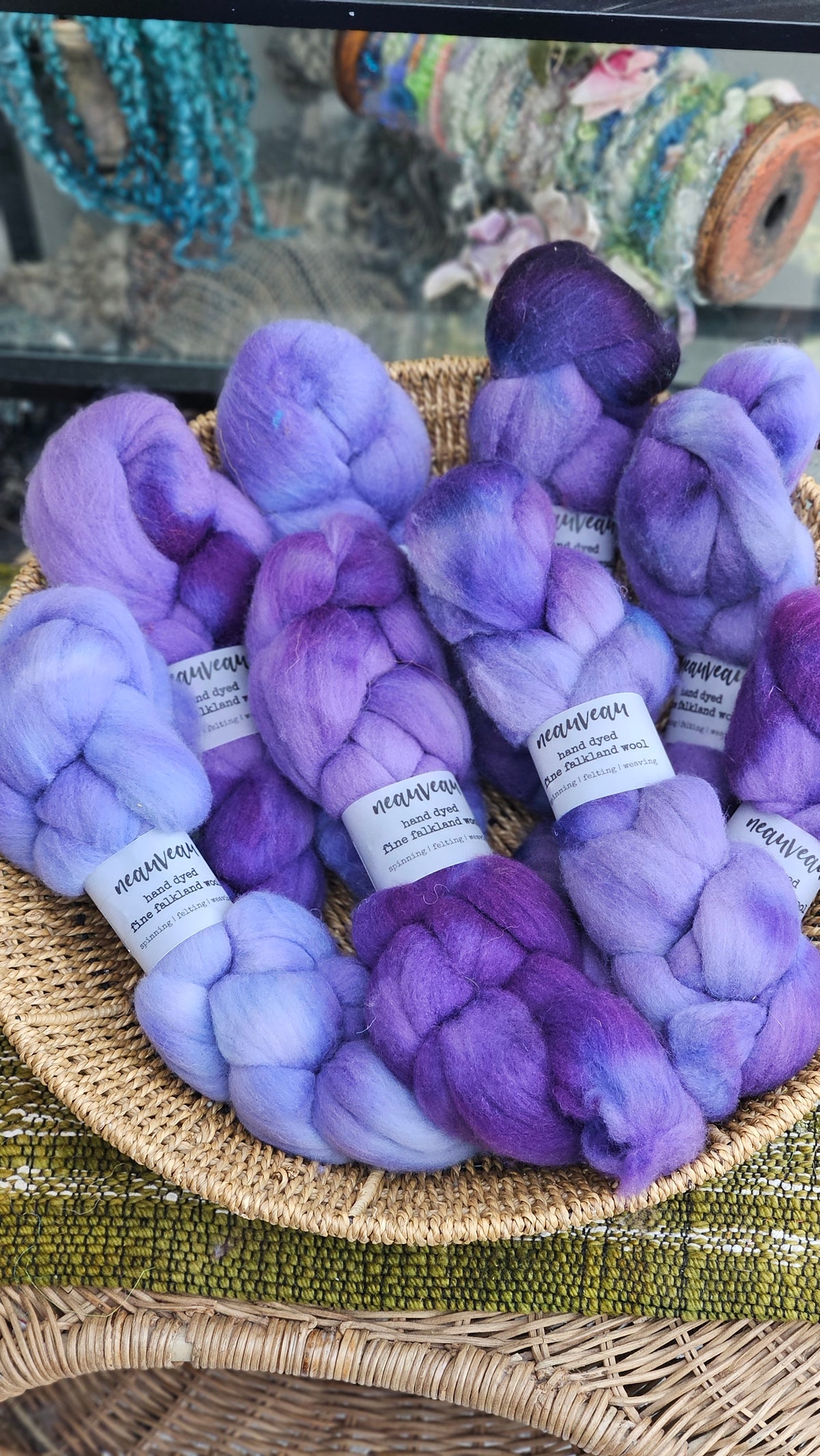 Olympic - hand dyed fine wool roving for felting and blending - 2 ounces | 57 grams