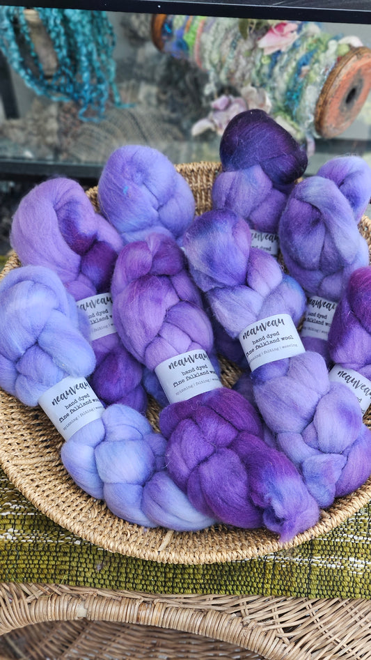 Olympic - hand dyed fine wool roving for felting and blending - 2 ounces | 57 grams