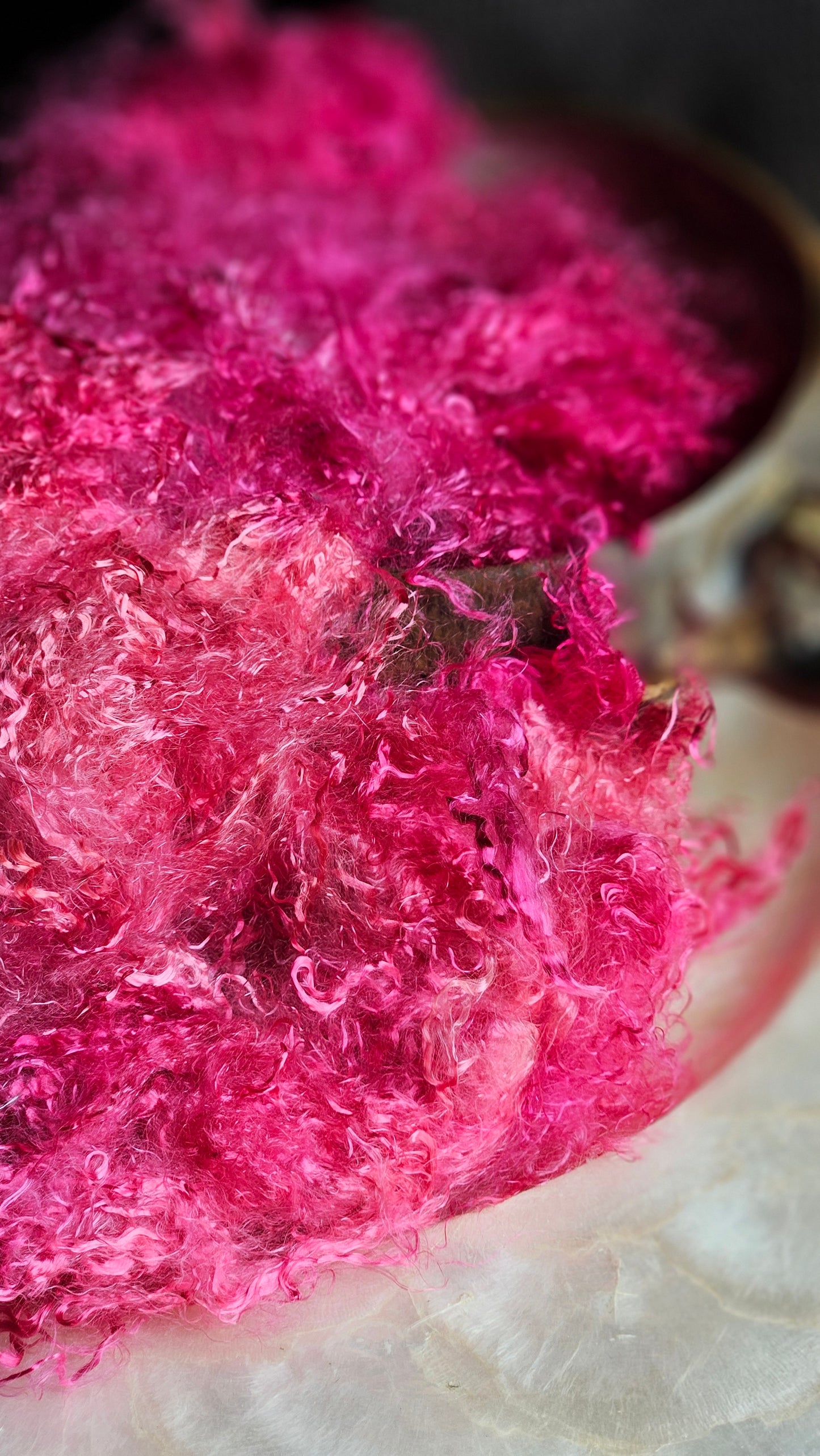 ERYTHRITE - hand-dyed eucalyptus crimp faux-silk for art yarn embellishing, fiber blending, felting, and papermaking - 2 oz | 57 g