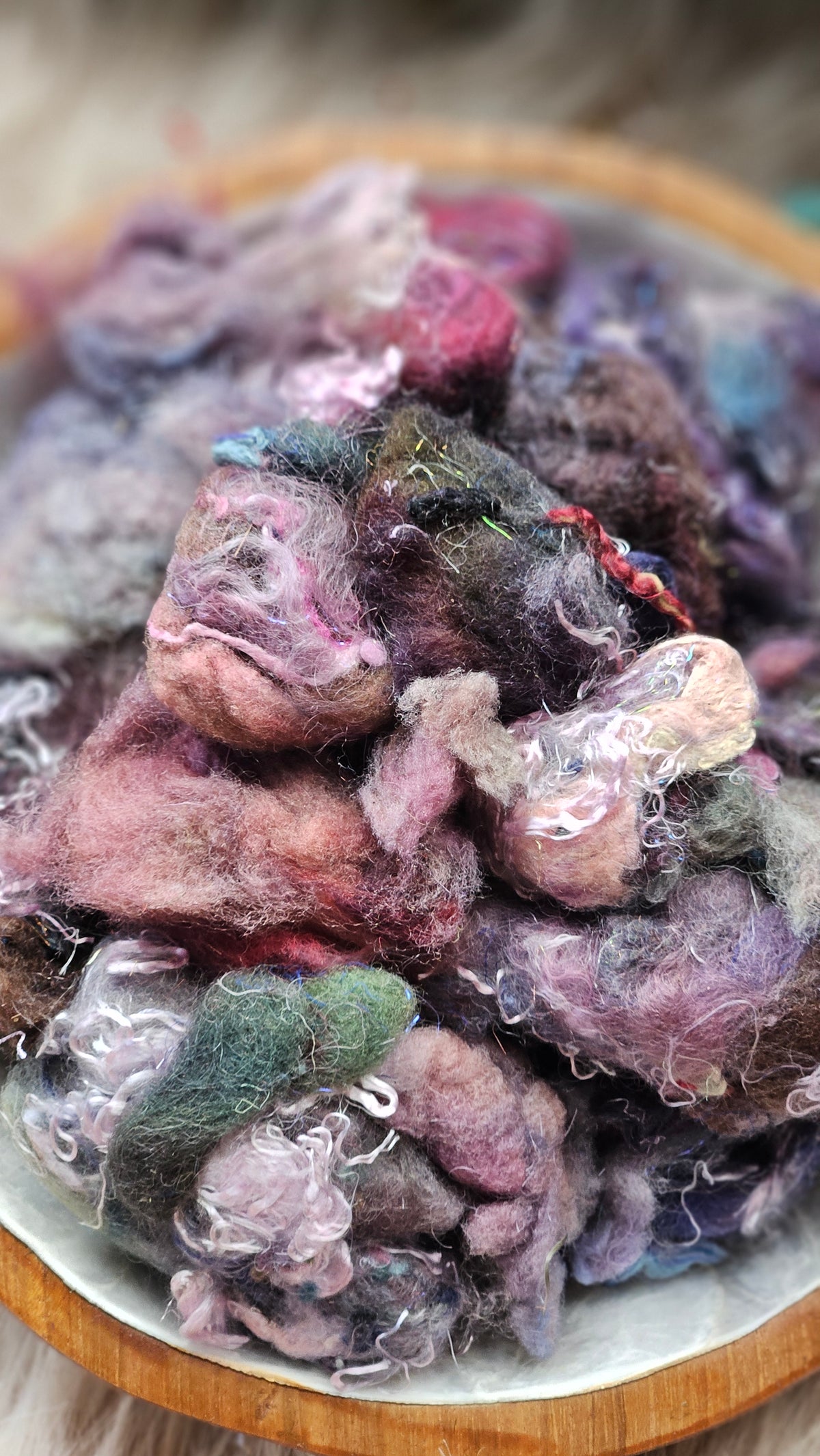 Blue Hour Truth - hand-dyed wool alpaca bamboo texture blend - 4 ounces | 114 grams