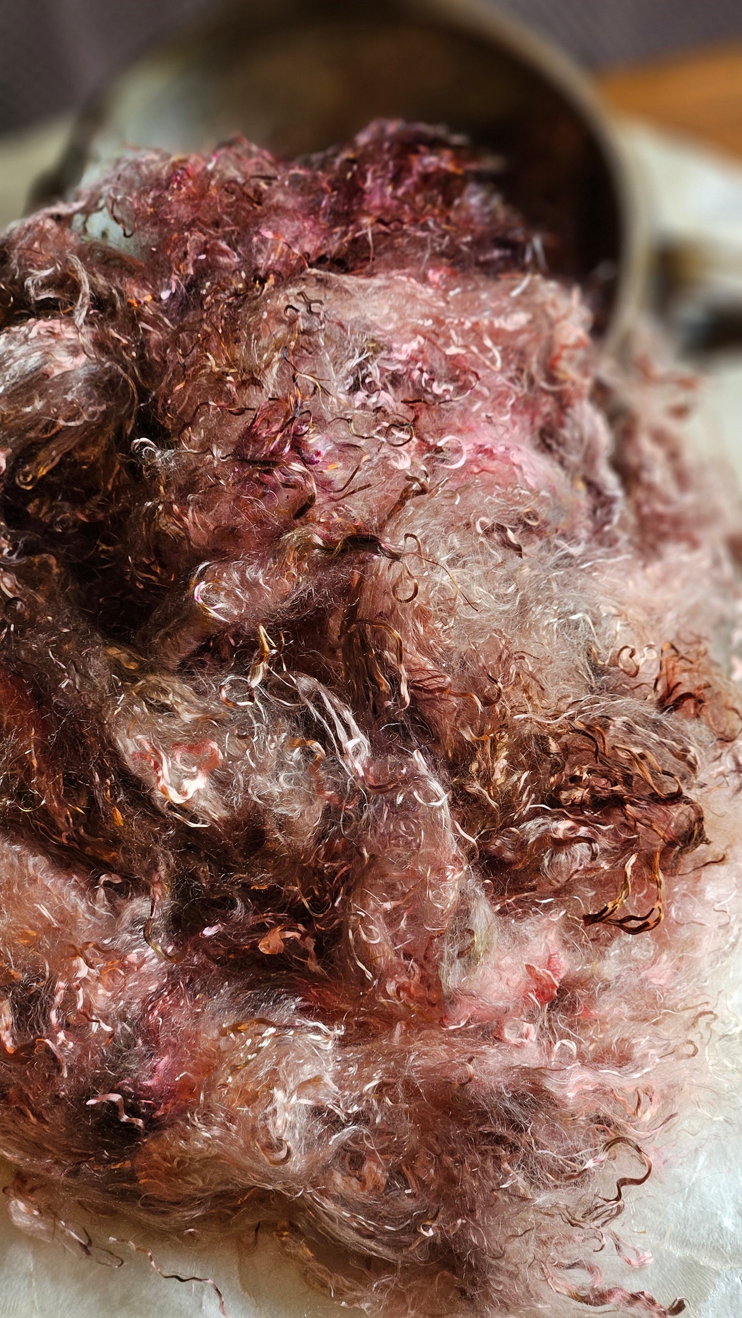 SERANDITE - hand-dyed eucalyptus crimp faux-silk for art yarn embellishing, fiber blending, felting, and papermaking - 2 oz | 57 g