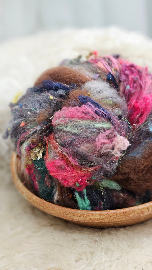 Luxe Layered Textured Art Batt - 031 - 2 ounces | 57 grams