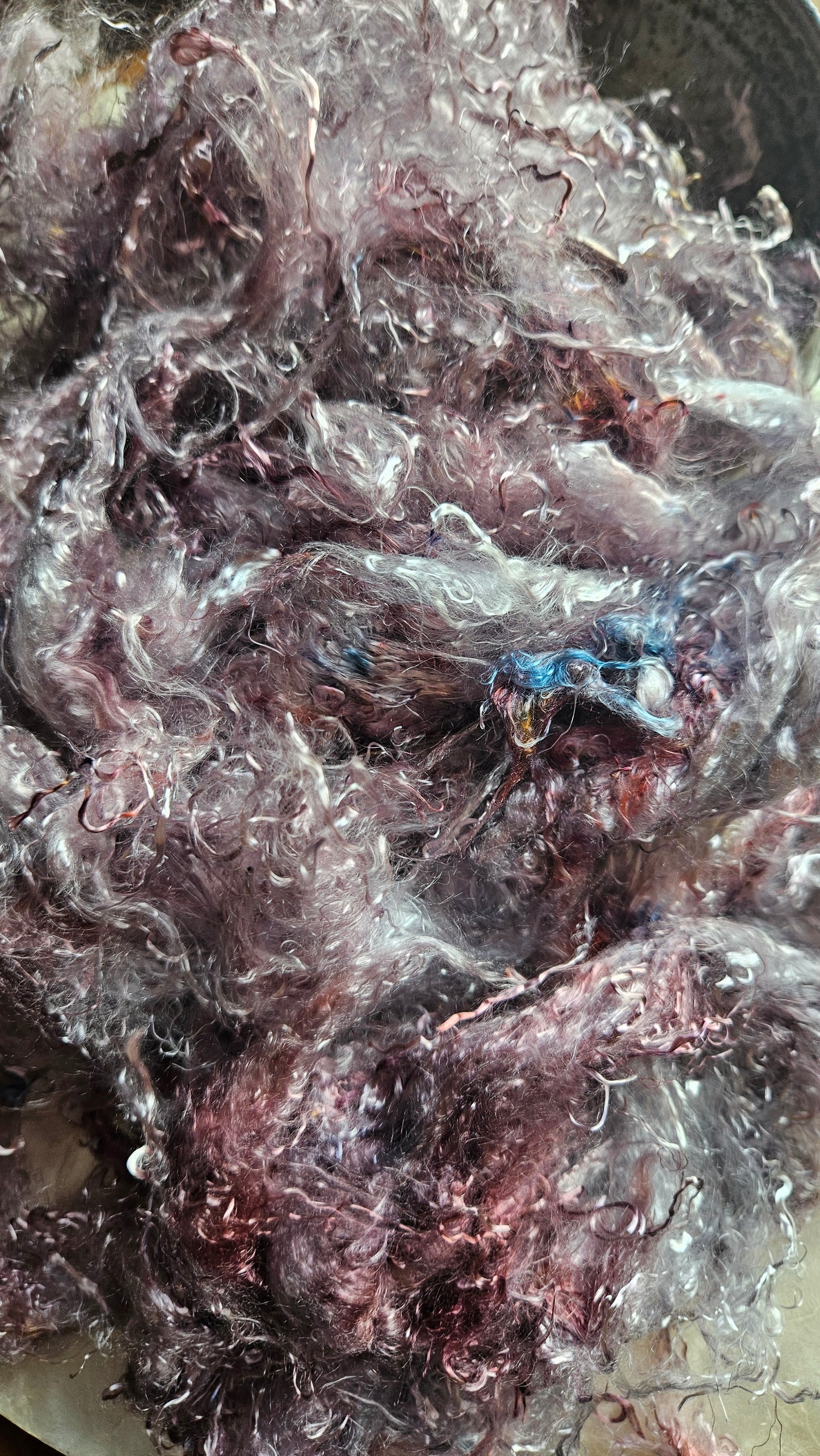 LAVENDER JADE - hand-dyed eucalyptus crimp faux-silk for art yarn embellishing, fiber blending, felting, and papermaking - 2 oz | 57 g