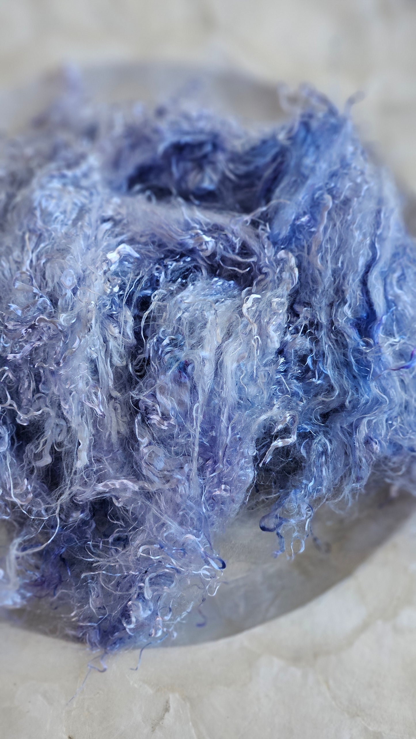 DOLOSTONE - hand-dyed eucalyptus crimp faux-silk for art yarn embellishing, fiber blending, felting, and papermaking - 2 oz | 57 g