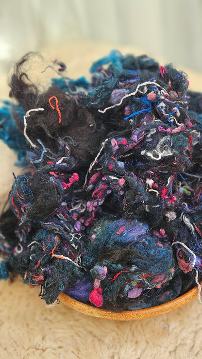 FROST LIGHT - fiber texture blend for art yarn spinning & felting - 4 ounces | 114 grams