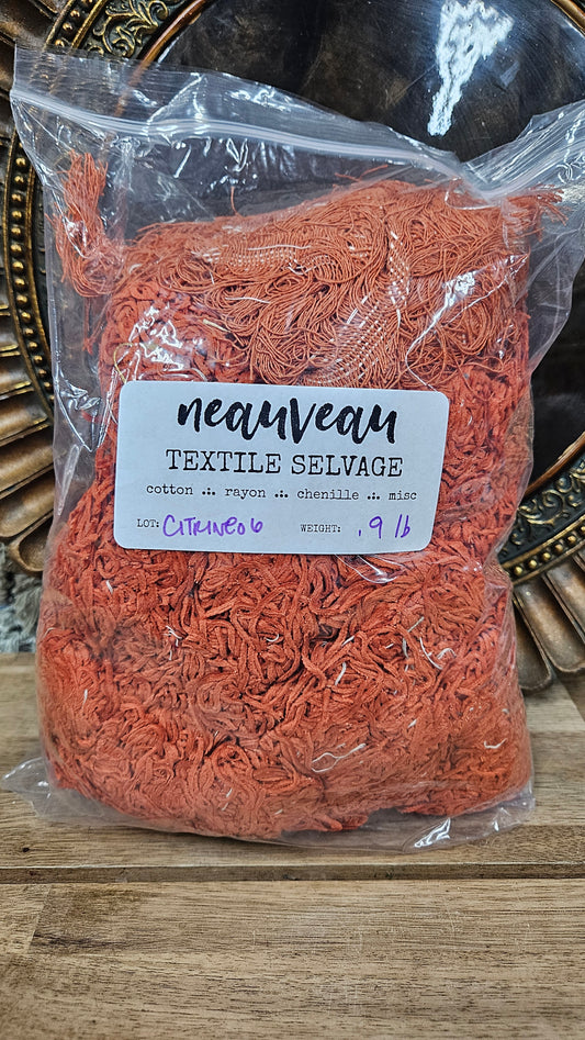 GRAND CANYON - shaggy fringe ribbon for tapestry weaving and fiber art - CITRINE06 (.9 lb)