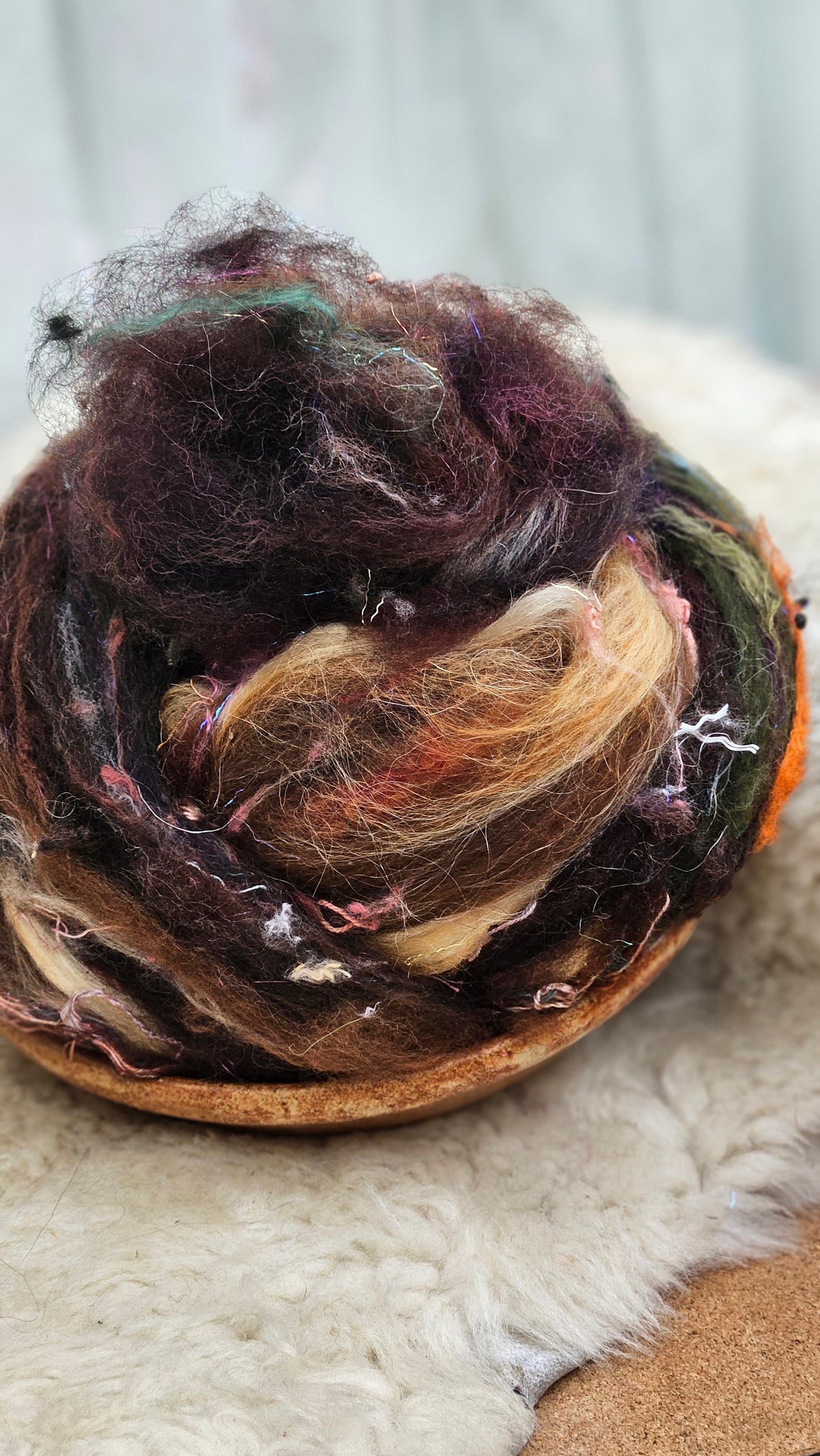 Luxe Layered Textured XL Art Batt - 206 - 4.7 ounces | 133 grams