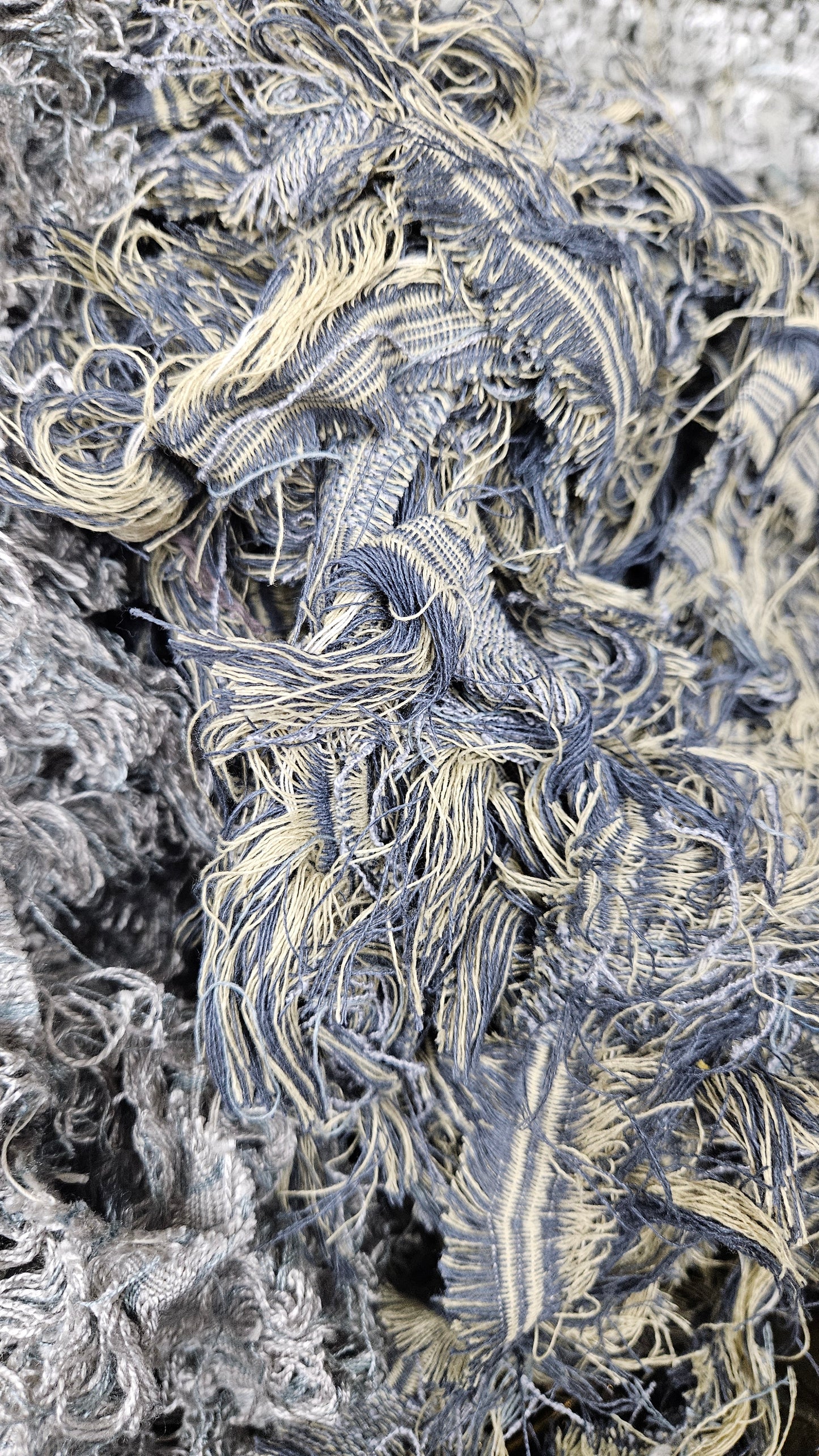 BULK 14 - shaggy fringe ribbon for tapestry weaving and fiber art - 4.8 POUNDS