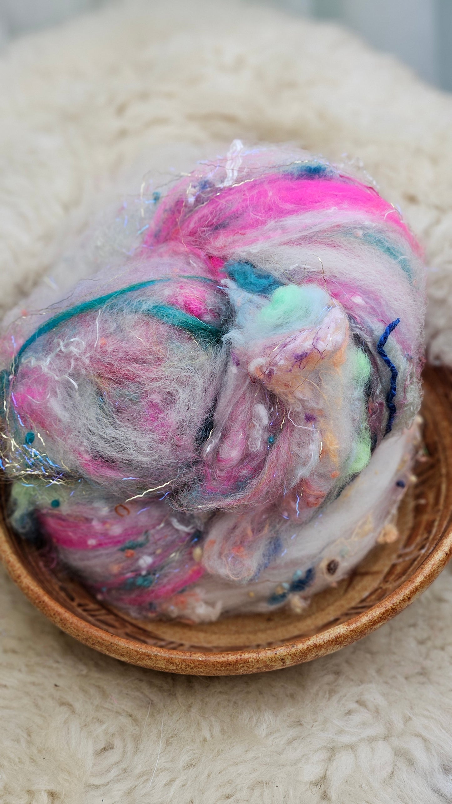 Luxe Layered Textured Art Batt - 024 - 2 ounces | 57 grams