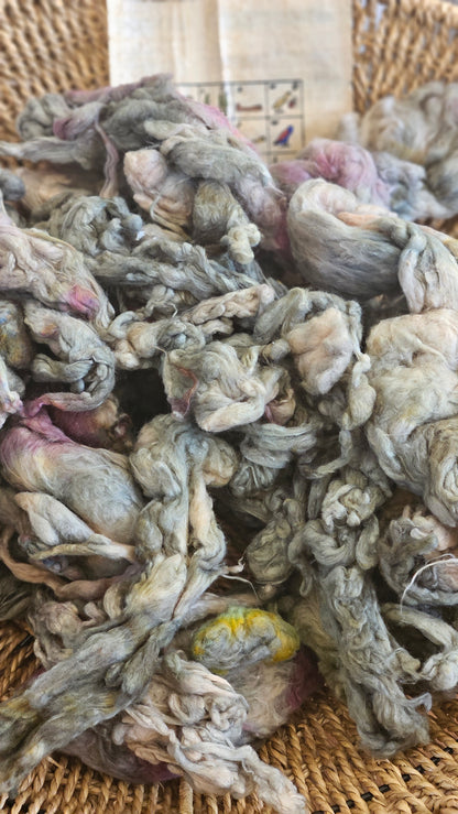 KHUFU - organic cotton noil for blending & spinning - 1 ounce | 28 grams