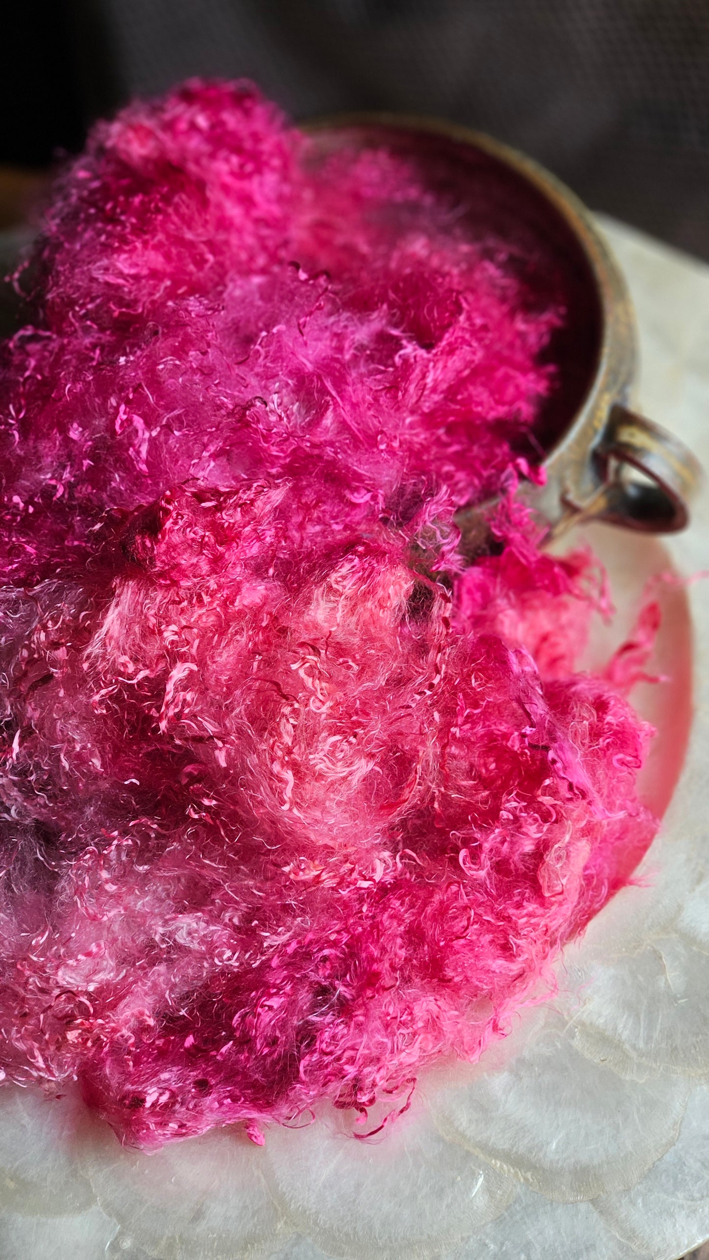 ERYTHRITE - hand-dyed eucalyptus crimp faux-silk for art yarn embellishing, fiber blending, felting, and papermaking - 2 oz | 57 g