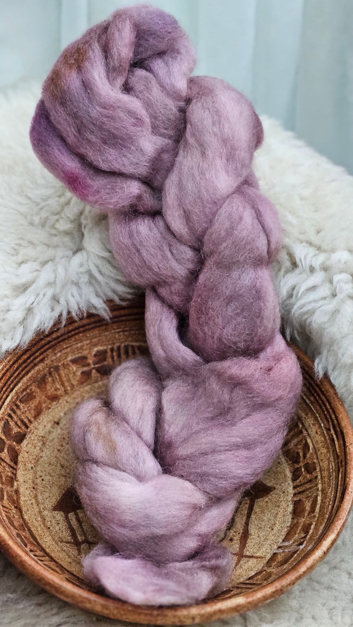 Hand-dyed Longwool Roving for felting and spinning - 2.8 oz | PK01
