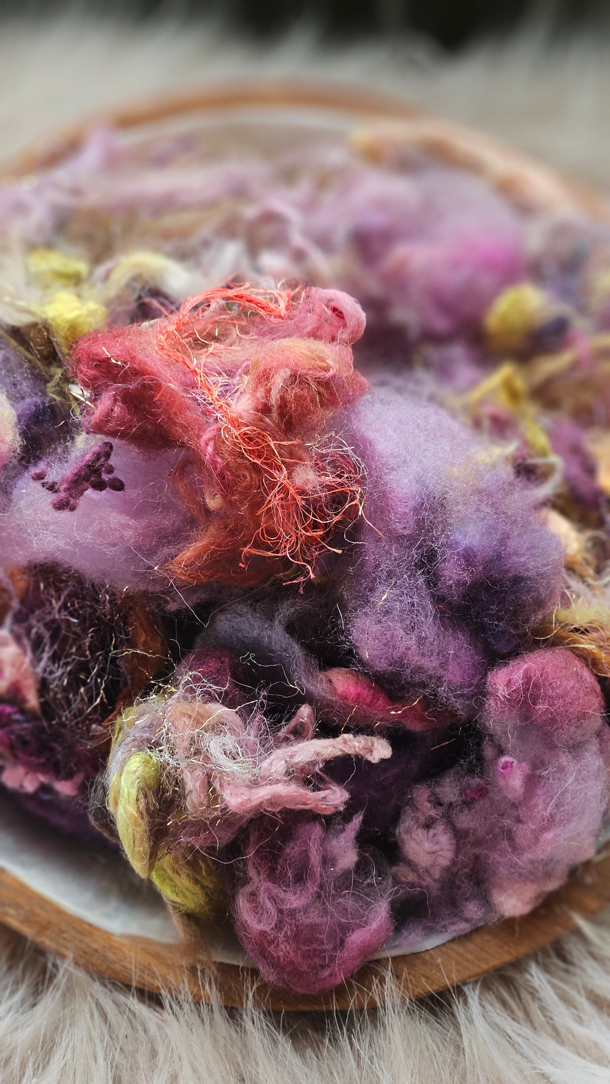 Unicorn Muse - hand-dyed wool alpaca bamboo texture blend - 4 ounces | 114 grams