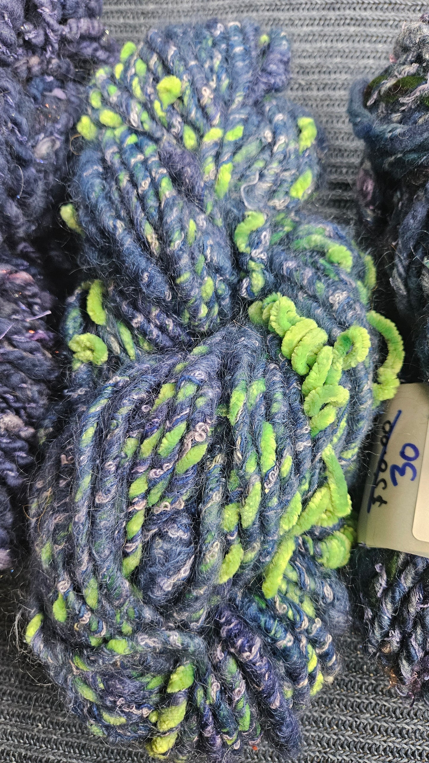 Handspun Yarn Lot - 3 Skeins Blueberry