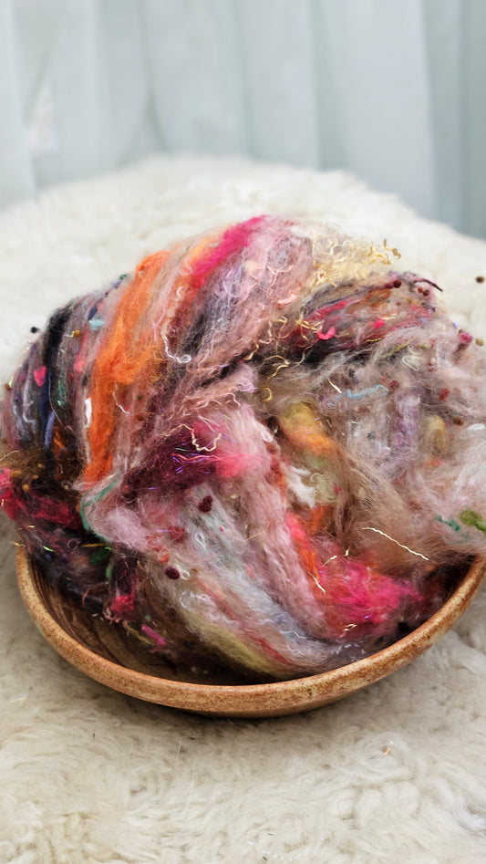 Luxe Layered Textured Art Batt - 034 - 2 ounces | 57 grams