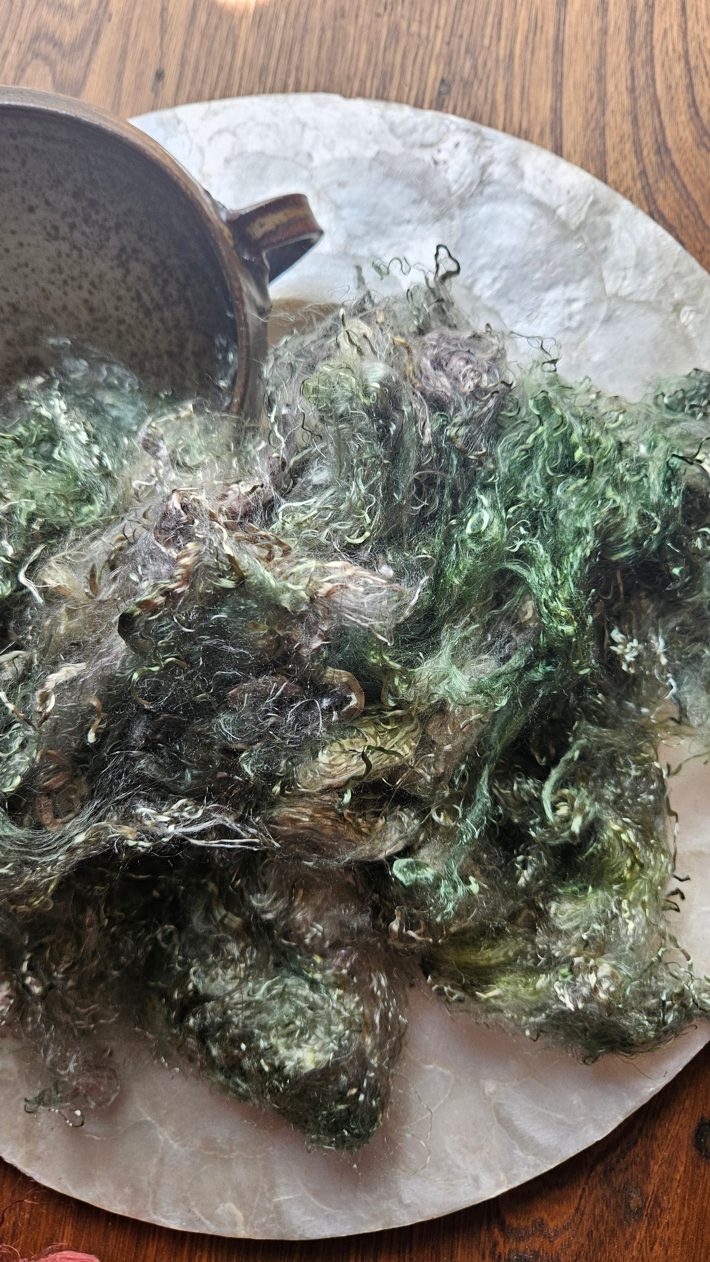 KORNERUPINE - hand-dyed eucalyptus crimp faux-silk for art yarn embellishing, fiber blending, felting, and papermaking - 2 oz | 57 g