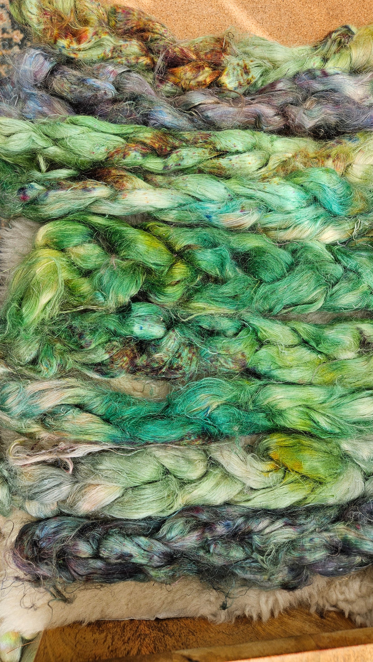 GAWAIN Hand-Dyed Fine Hemp for fiber art, texture blending, and papermaking - 2 ounces | 57 grams
