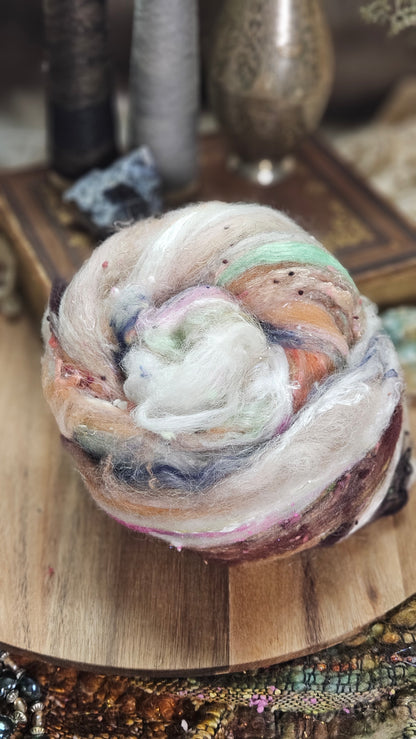 Shaniko Wool Silk Flax Neauveau Art Batt 906 - 3.5 oz