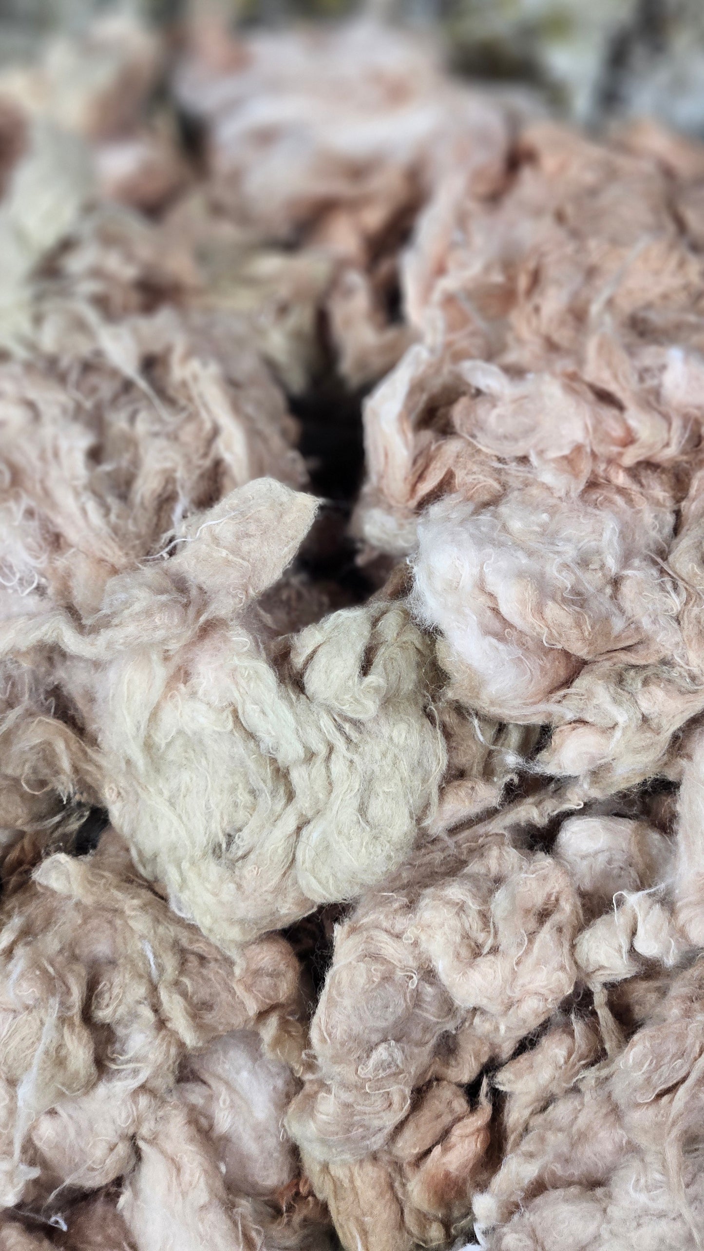 MILLET - hand-dyed recycled cotton noil "feathers" effects texture for blending, felting, and papermaking - 2.5 oz | 71 g