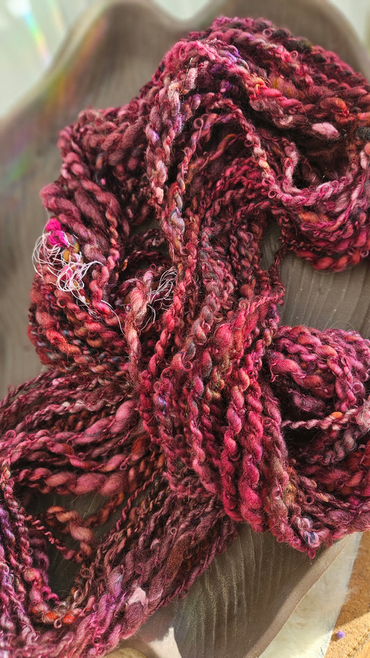 GARDEN THICKET - Bulky Handspun Art Yarn XL Skein - 44 yards | 3.4 ounces | 96 grams