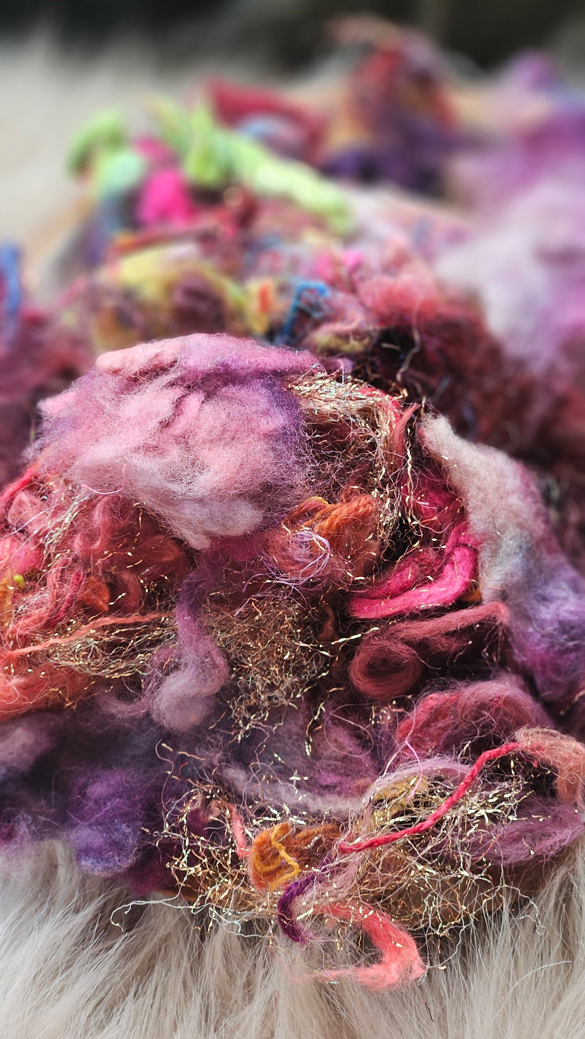 Coral Bloom - hand-dyed wool alpaca bamboo texture blend - 4 ounces | 114 grams