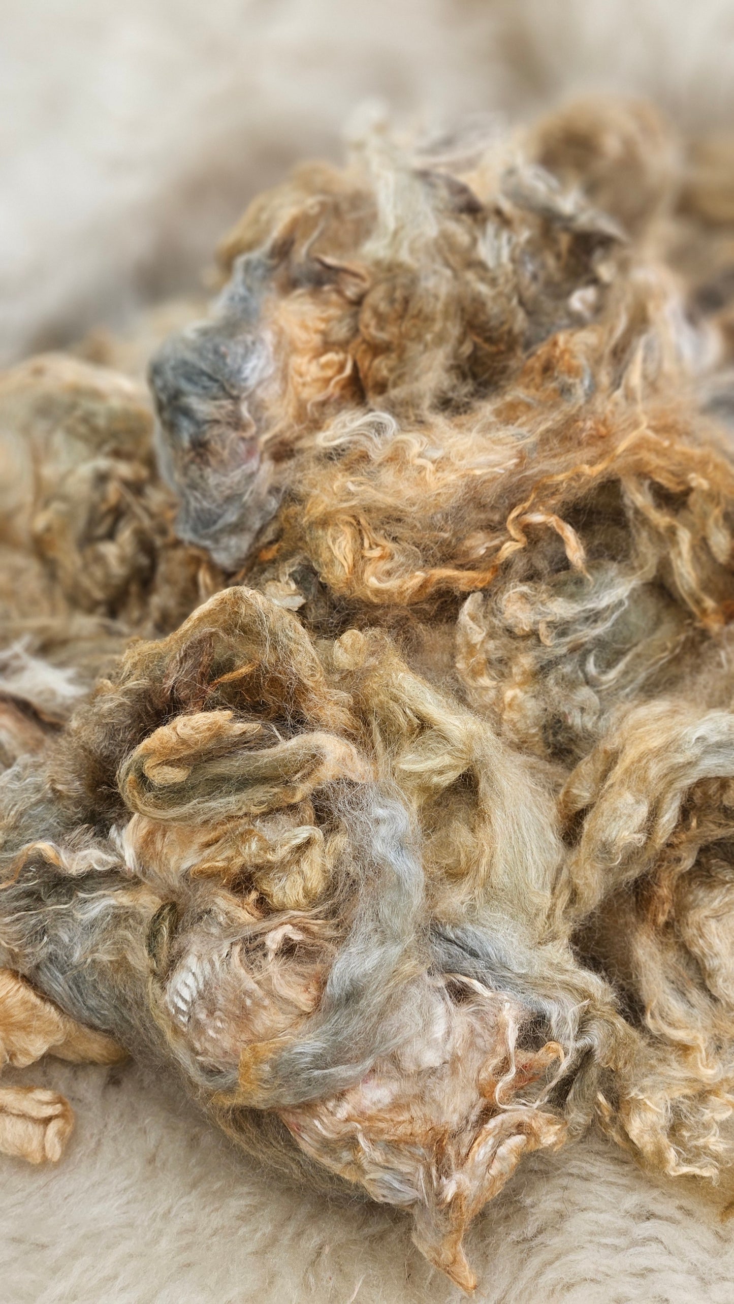 CHAI LATTE - hand-dyed extra fine wool and silky bamboo dense cloud recycled mill ends - 5 oz |  142 g