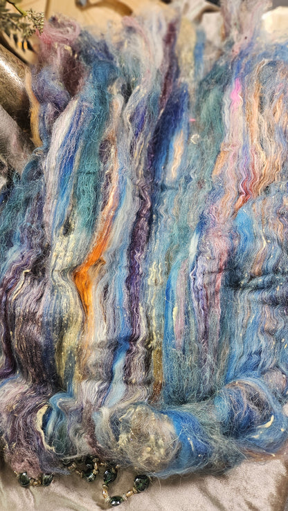 Shaniko Wool Silk Flax Neauveau Art Batt 903 - 4 oz