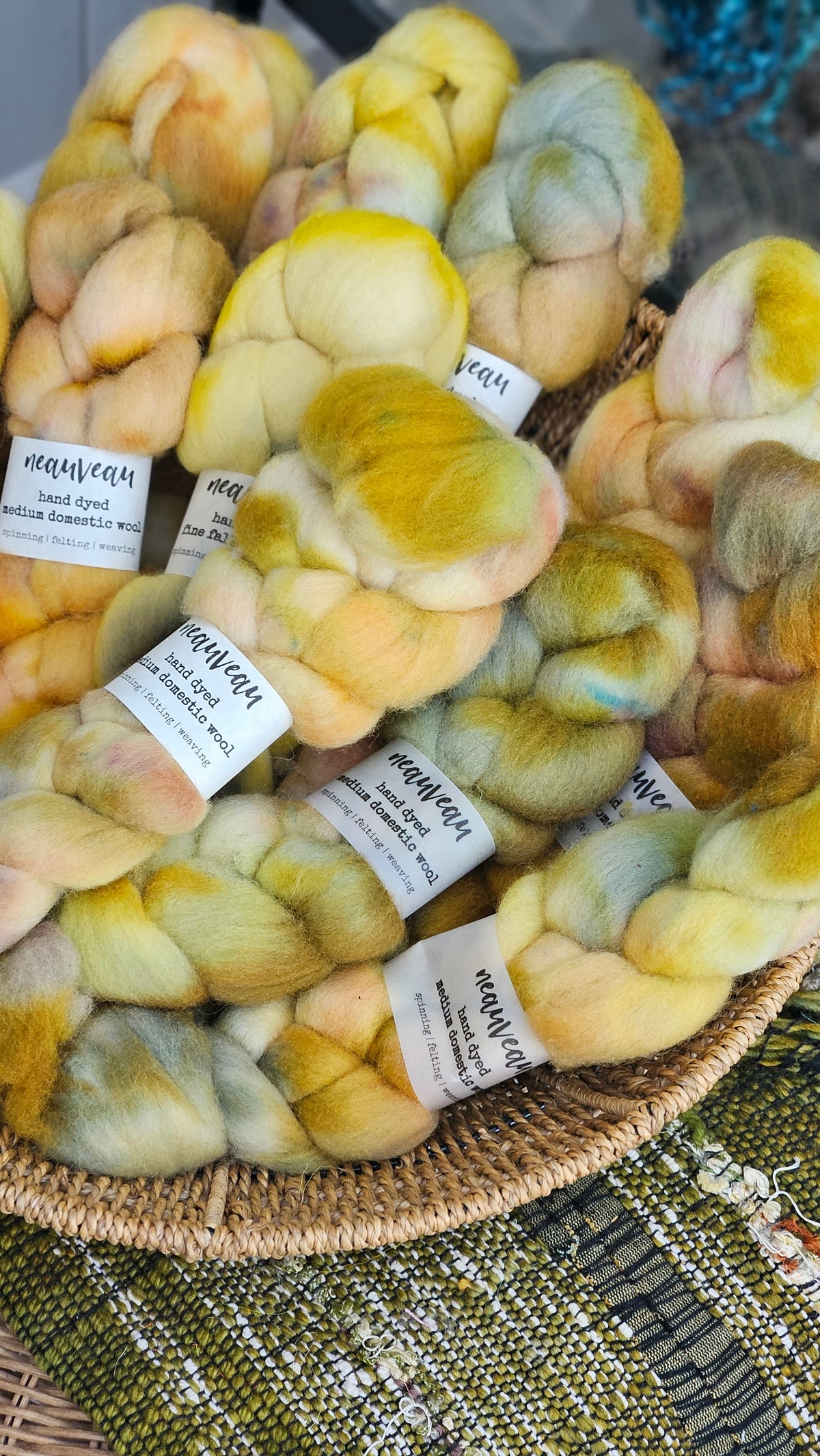 Hummingbird - hand dyed domestic wool roving for felting and blending - 2 ounces | 57 grams