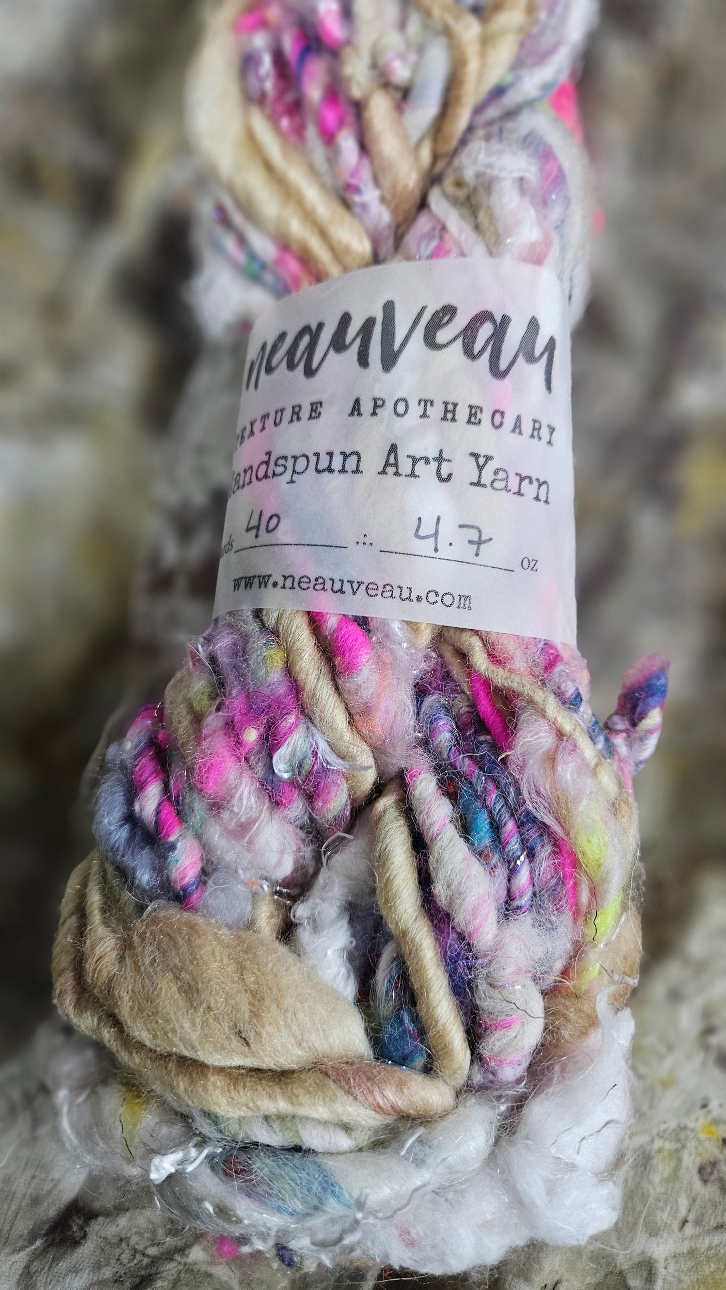 Handspun Bulky Art Yarn - Fairy Godmother 01